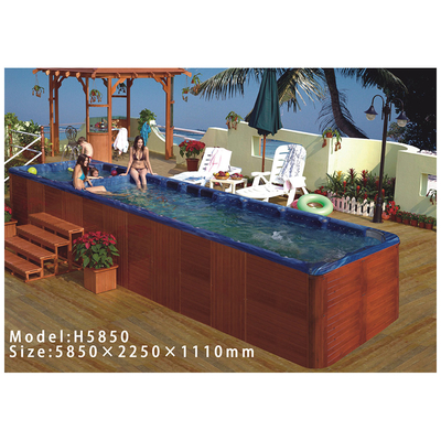 Ατελείωτοι υπαίθριοι 7 άνθρωποι Large Swimming Prefab Spa λιμνών διπλασιάζουν το φιλτράροντας σύστημα