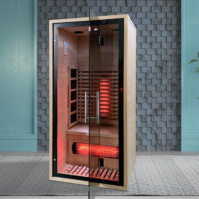 Μορφής δωματίων μακρινή Infrared Sauna Spa φινλανδική μίνι σάουνα για το μισό σώμα 100KG