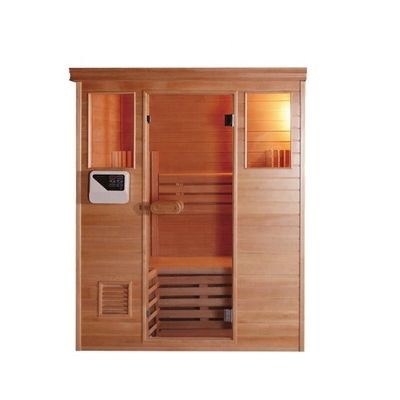 Prefab ξύλινο αλατισμένο δωμάτιο 4 γωνιών σάουνα ατμού προσώπων για το δωμάτιο ξενοδοχείου