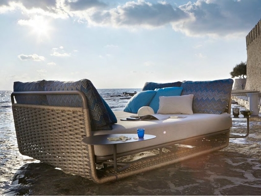 Υφαμένο αργόσχολοι σχοινί Daybed ήλιων λιμνών επίπλων Patio ελεύθερου χρόνου υπαίθριο