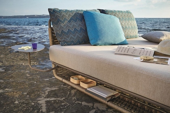 Υφαμένο αργόσχολοι σχοινί Daybed ήλιων λιμνών επίπλων Patio ελεύθερου χρόνου υπαίθριο