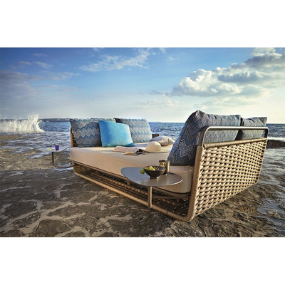 Υφαμένο αργόσχολοι σχοινί Daybed ήλιων λιμνών επίπλων Patio ελεύθερου χρόνου υπαίθριο