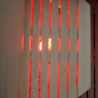Διπλοτειχισμένο μισό σώμα 0.9kw σαουνών Hemlock φορητό υπέρυθρο